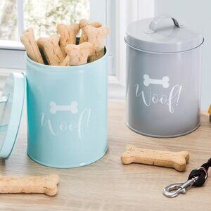 Woof Doggie Treat Canister